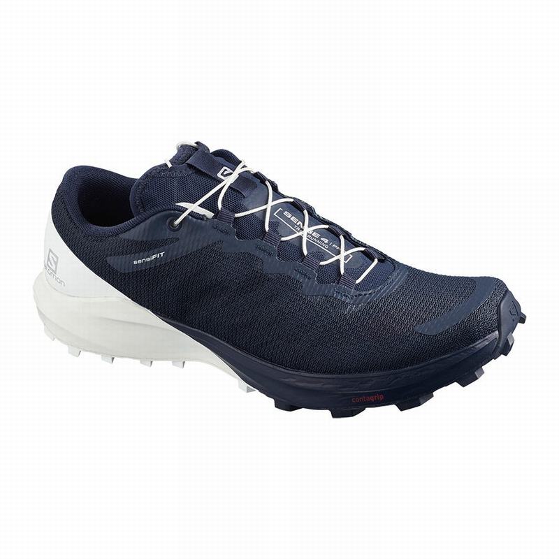 Salomon Israel SENSE PRO 4 - Womens Trail Running Shoes - Navy/White (GLOK-80142)